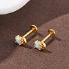 304 Stainless Steel Opal Stud Earrings EJEW-B143-01G-03-2