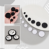 AHADERMAKER 144Pcs 12 Style Plastic with Cotton Cloth Shank Buttons BUTT-GA0001-10-3