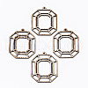 Unfinished Hollow Wood Pendants WOOD-N006-140-1