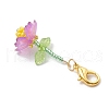 Handmade Glass Seed Beaded and Acylic Flower Pendant Decorations Sets HJEW-MZ00255-5