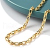 Brass Box Chain Necklaces for Women Men NJEW-F337-06G-4