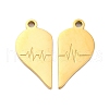 304 Stainless Steel Split Pendants STAS-H235-03D-G-1