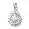 Rack Plating Brass Micro Pave Cubic Zirconia Pendant KK-H485-39P-2