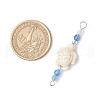 Summer Beach Dyed Synthetic Turquoise Connector Charms PALLOY-JF03747-02-2
