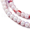 Pearlized Handmade Lampwork Beads Strands LAMP-R020-04G-3