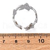 Brass Adjustable Open Cuff Rings for Women RJEW-R021-02P-5