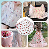 Strawberry Pattern Sequin Mesh Nylon Lace Fabric DIY-WH0453-03-5