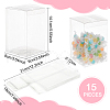 BENECREAT 15Pcs Rectangle Transparent Plastic PVC Box Gift Packaging CON-BC0007-10-2