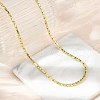 Brass Cardano Chain Necklaces NJEW-A042-01G-2