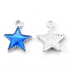 Platinum Plated Alloy Enamel Pendants ENAM-R136-31-2