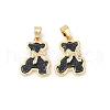 Brass Micro Pave Clear Cubic Zirconia Pendants KK-R213-04G-1