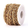 304 Stainless Steel Textured Oval Link Chains CHS-N005-06A-G-2