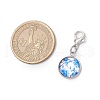 Half Round/Dome Glass Pendant Decorations HJEW-JM03338-3