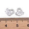 Brass Micro Pave Clear Cubic Zirconia Pendants KK-K351-45A-P-3