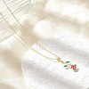 Brass Enamel Pendant Necklaces NJEW-S441-06G-2
