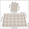 SOFPLATE 1Pc Linen Jewelry Pendant Necklace Storage Box with 24 Compartments AJEW-SP0001-05-2