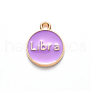 Alloy Enamel Pendants X-ENAM-S124-01B-01K-3