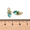 Brass Micro Pave Cubic Zirconia Charms ZIRC-H119-06G-03-3