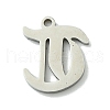 Non-Tarnish 201 Stainless Steel Pendants STAS-B055-01P-T-1