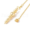 Rack Plating Brass Cable Chain Pointed Dowsing Pendulums HJEW-G016-02G-3