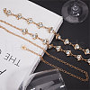 Alloy Flower Link Chain Waist Chains FIND-WH0421-95G-2