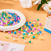 420Pcs 14 Style Transparent Spray Painted Crackle Glass Beads Strands CCG-TA0002-04-6
