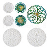 Boutigem 4Pcs 4 Style DIY Flower Pattern Cup Mat Silicone Molds DIY-BG0001-63-10