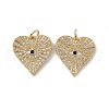 Brass Micro Pave Cubic Zirconia Pendants KK-B061-12G-2