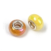 Opaque Resin European Beads RESI-C059-01F-2