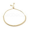 Brass Rope & Box Chain Slider Bracelet BJEW-B058-04-1