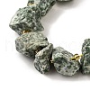 Raw Rough Natural Green Spot Jasper Beads Strands G-Z087-B16-4
