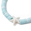 Flat Round Handmade Polymer Clay Heishi Beaded Stretch Bracelets BJEW-JB11711-03-3