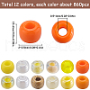SUNNYCLUE 156g 12 Style Glass Seed Beads SEED-SC0001-32A-04-2