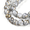 Baking Painted Glass Beads Strands DGLA-N003-8mm-B01-4
