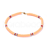 Handmade Polymer Clay Heishi Beads Choker Necklaces NJEW-JN02446-2