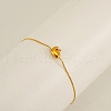 304 Stainless Steel Serpentine Chain Bracelets BJEW-H608-01G-F-1