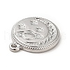 304 Stainless Steel Pendants Rhinestone Settings STAS-H172-03P-3