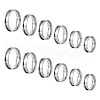  12Pcs 6 Size 201 Stainless Steel Grooved Finger Ring Settings RJEW-TA0001-05P-10