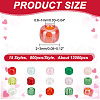 HOBBIESAY 15 Colors Glass Seed Beads SEED-HY0001-15B-2