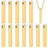 BENECREAT 12Pcs 304 Stainless Steel Pendants STAS-BC0003-78G-1