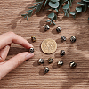 12Pcs 2 Colors Outdoor EDC Tool Brass Parachute Rope European Beads KK-NB0003-62-3
