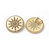 Brass Micro Pave Colorful Cubic Zirconia Pendants KK-I658-47G-2