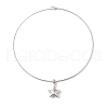 Brass Charm Necklace BJEW-Q350-04A-P-1