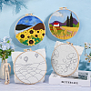 Flower Hanging Painting Needle Felting Kit for Beginners DIY-WH0304-983-5