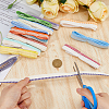 SUPERFINDINGS 12Pcs 12 Colors Polyester Book Headbands OCOR-FH0001-34-3