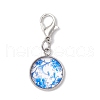 Half Round/Dome Glass Pendant Decorations HJEW-JM03338-4