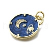 Brass Micro Pave Cubic Zirconia Pendants KK-V010-06G-02-2