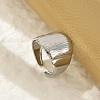 304 Stainless Steel Wide Cuff Rings for Women RJEW-G338-20P-3