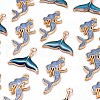 50Pcs 2 Style Alloy Enamel Pendants ENAM-LS0001-10LG-5