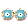 Eco-Friendly Alloy Enamel Pendants ENAM-N050-31C-NR-1